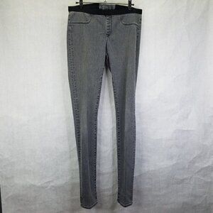 Helmut Lang Jeggings Sz 29 Skinny Jeans Gray Black Waistband Pull-On Stretch USA